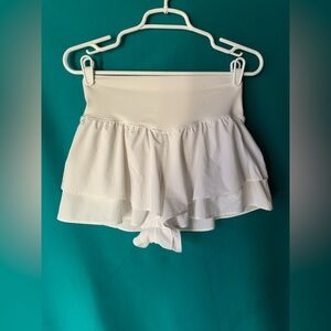 Women's Offline by Aerie Real Good White Layered Skort, Size Medium